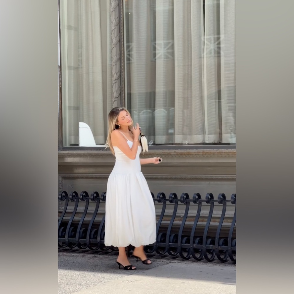 Vento bustier bubble midi dress